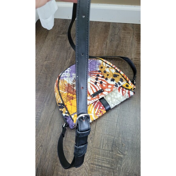 Vera Bradley Saddle Bag Crossbody Purse Painted Feathers - Picture 10 of 10